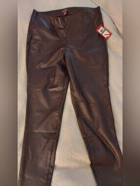 Vegan Leather Wine Burgundy Pants
